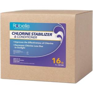 imageRobelle 7Pounds Premium Chlorine Stabilizer and Conditioner Concentrated Cyanuric Acid for Pools Pool Stabilizer Helps Chlorine Last Longer Made in USA16Pounds