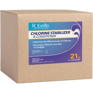 imageRobelle 7Pounds Premium Chlorine Stabilizer and Conditioner Concentrated Cyanuric Acid for Pools Pool Stabilizer Helps Chlorine Last Longer Made in USA21Pounds