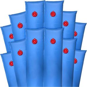imageRobelle 8 ft 12Pack Extra Heavy Duty Blue Single Chamber Pool Cover Weights 42 MM Thick Vinyl Pool Water Bags Water TubesExtra Heavy Duty